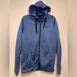 Nike Men's Dri-FIT Blue Performance Zip-Up Hoodie Size M
